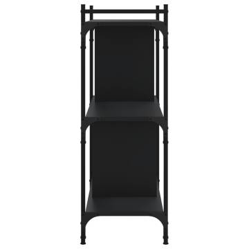 3-Tier Black Bookcase - Stylish Storage Solution | HipoMarket