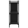 3-Tier Black Bookcase - Stylish Storage Solution | HipoMarket