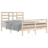 Solid Wood Bed Frame 140x200 cm - Modern & Sturdy Design