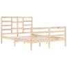 Solid Wood Bed Frame 140x200 cm - Modern & Sturdy Design