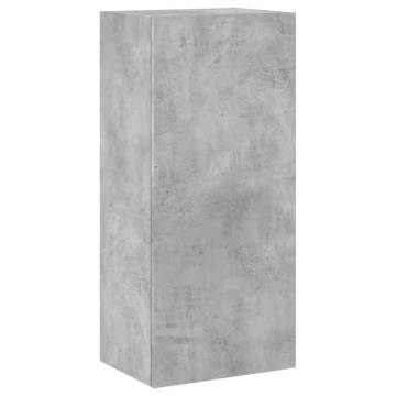 Stylish Concrete Grey TV Wall Cabinet | Space-saving Design