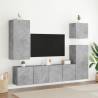 Stylish Concrete Grey TV Wall Cabinet | Space-saving Design