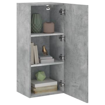 Stylish Concrete Grey TV Wall Cabinet | Space-saving Design