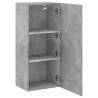 Stylish Concrete Grey TV Wall Cabinet | Space-saving Design