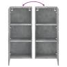 Stylish Concrete Grey TV Wall Cabinet | Space-saving Design