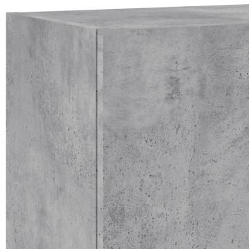 Stylish Concrete Grey TV Wall Cabinet | Space-saving Design