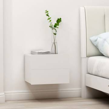 White Bedside Cabinet - Stylish 40x30x30 cm Engineered Wood