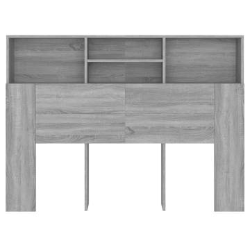 Headboard Cabinet Grey Sonoma - Stylish Storage Solution