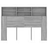 Headboard Cabinet Grey Sonoma - Stylish Storage Solution