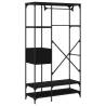 Stylish Black Wardrobe with Drawers - 100x40x180 cm