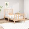 Bed Frame Solid Wood Pine 90x200 cm Colour natural Size 90 x 200 cm 