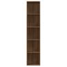 Brown Oak Book Cabinet - 5-Tier Storage Solution | HipoMarket