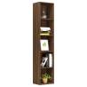 Brown Oak Book Cabinet - 5-Tier Storage Solution | HipoMarket