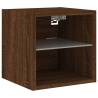 6 Piece TV Wall Units with LED - Brown Oak Engineered Wood