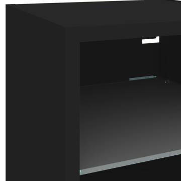 6 Piece TV Wall Units with LED - Stylish Black Design