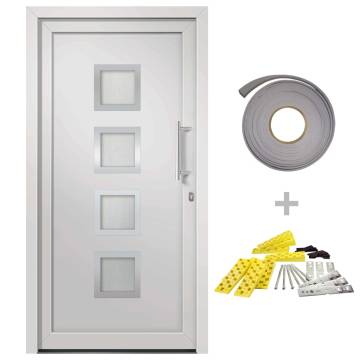 Front Door White 108x208 cm - Secure & Elegant Design