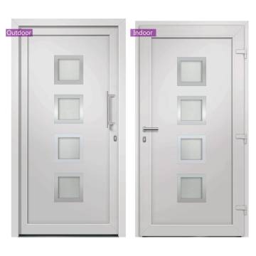 Front Door White 108x208 cm - Secure & Elegant Design