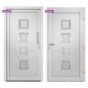 Front Door White 108x208 cm - Secure & Elegant Design