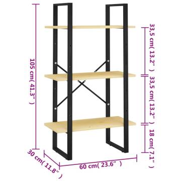 Storage Shelf 60x30x105 cm - Solid Pine Wood | HipoMarket