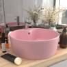 Luxury Wash Basin with Overflow Matt Pink 36x13 cm Ceramic Colour matte pink 