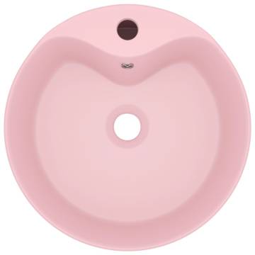 Luxury Matt Pink Ceramic Wash Basin - 36x13 cm