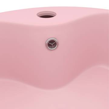 Luxury Matt Pink Ceramic Wash Basin - 36x13 cm