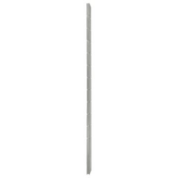 Garden Fence Posts 10 pcs Silver 280 cm Galvanised Steel