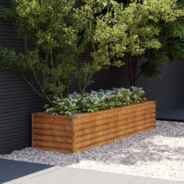 Garden Raised Bed 194x50x36 cm Corten Steel - Durable & Stylish