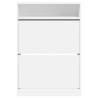 Shoe Cabinet with 2 Flip-Drawers - White, 80x34x116 cm