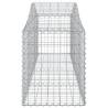 Arched Gabion Baskets - 4 pcs Galvanised Iron | HipoMarket UK