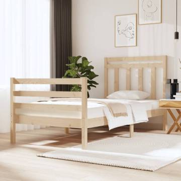 Classic Solid Wood Bed Frame 75x190 cm - Small Single