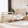 Bed Frame Solid Wood 75x190 cm Small Single Colour natural Size 75 x 190 cm 