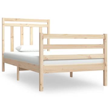 Classic Solid Wood Bed Frame 75x190 cm - Small Single