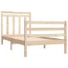 Classic Solid Wood Bed Frame 75x190 cm - Small Single