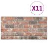 3D Wall Panels - Dark Brown & Grey Brick Design, 11 pcs EPS