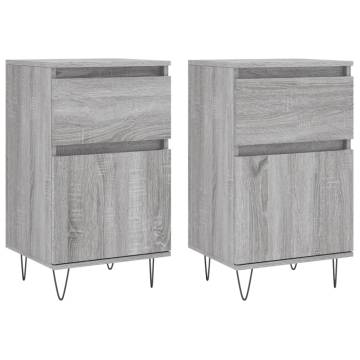 Stylish Grey Sonoma Sideboards - 2 pcs | Hipomarket UK