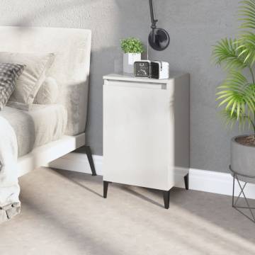 High Gloss White Bedside Cabinet - Stylish & Durable Design