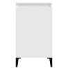 High Gloss White Bedside Cabinet - Stylish & Durable Design