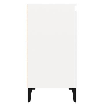 High Gloss White Bedside Cabinet - Stylish & Durable Design