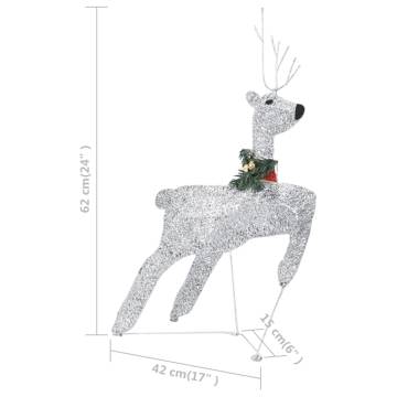 Reindeer & Sleigh Christmas Decoration | 100 LEDs Outdoor Silver