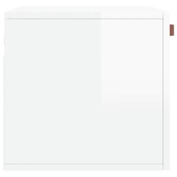 High Gloss White Wall Cabinet - 60x36.5x35 cm | Hipo Market