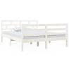 White Solid Pine Bed Frame 140x190 cm - Stylish & Durable