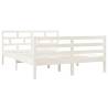 White Solid Pine Bed Frame 140x190 cm - Stylish & Durable