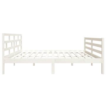 White Solid Pine Bed Frame 140x190 cm - Stylish & Durable