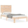 Solid Wood Bed Frame with Headboard - 90x200 cm | HipoMarket