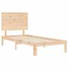 Solid Wood Bed Frame with Headboard - 90x200 cm | HipoMarket