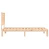 Solid Wood Bed Frame with Headboard - 90x200 cm | HipoMarket