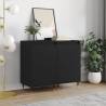 Sideboards 2 pcs Black 40x35x70 cm Engineered Wood Colour black Quantity in Package 2 