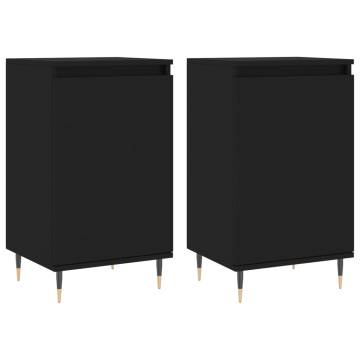 Elegant Black Sideboards - 2 pcs Engineered Wood | HipoMarket