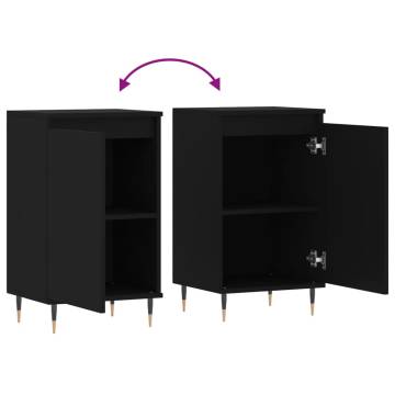 Elegant Black Sideboards - 2 pcs Engineered Wood | HipoMarket